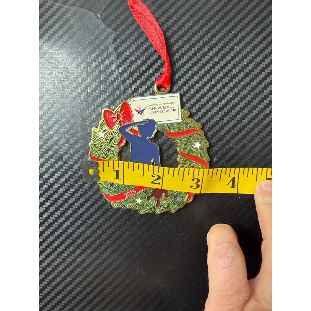 Gary Sinise Foundation Snowball Express 2019 Wreath Ornament Soldier Teddy Bear